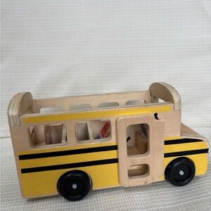 Melissa & Doug Wooden School Bus Toy